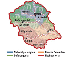 Karte Osttirol